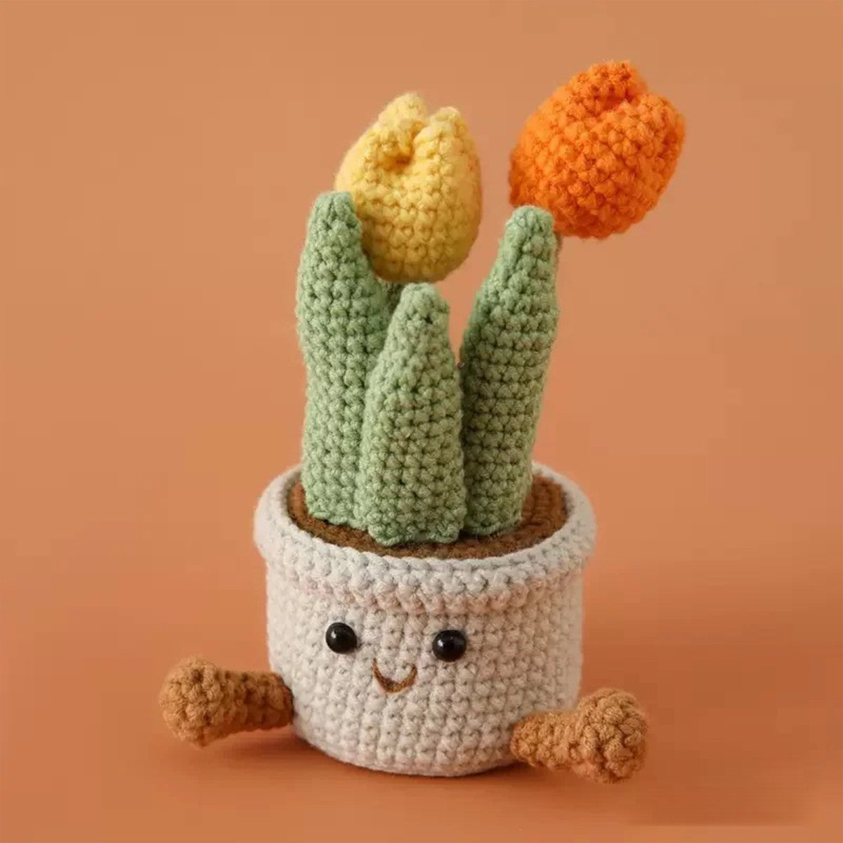 Handmade Crochet Tulip Flowers in Pot
