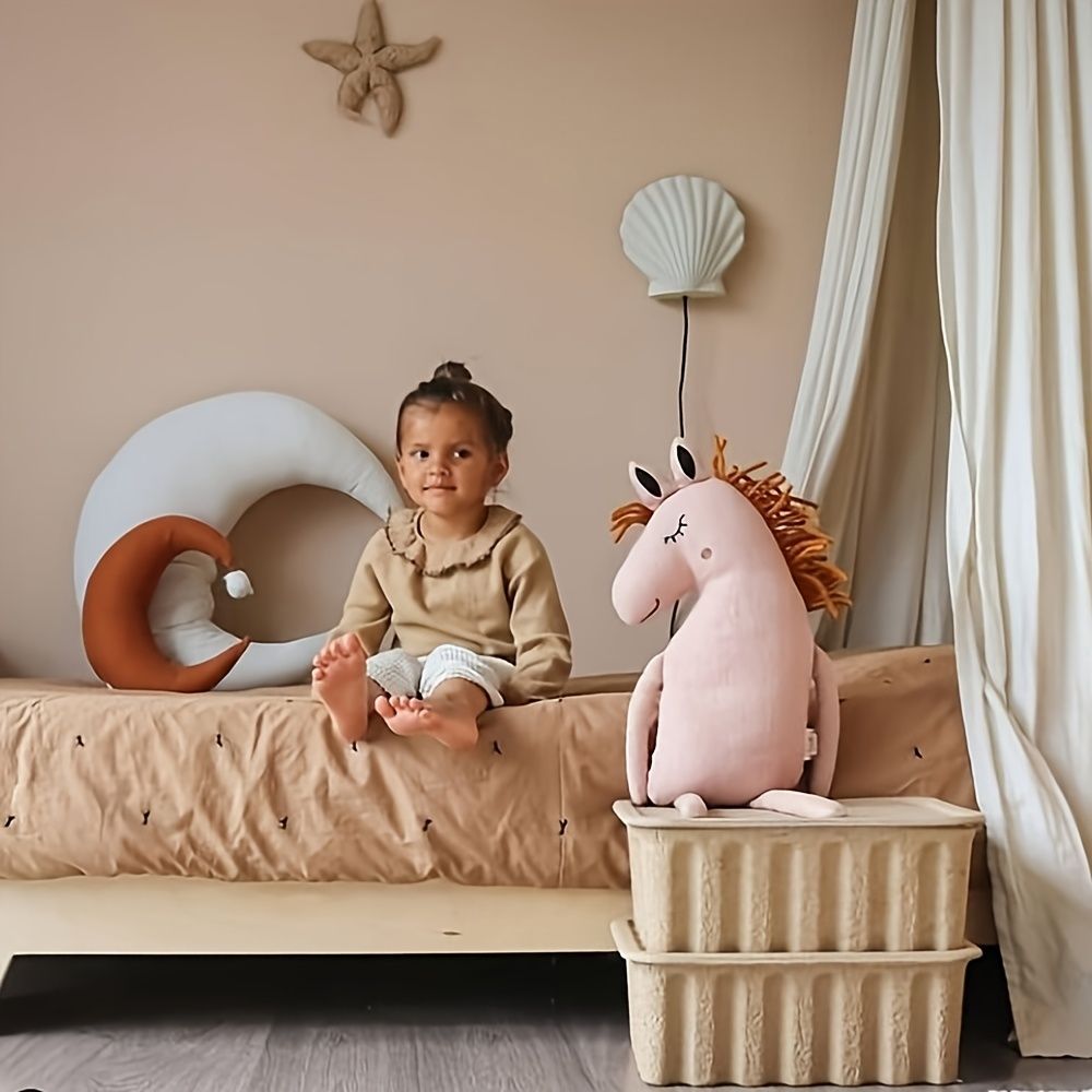 Unicorn Baby Comfort Plush Pillow – Soft Sleeping Companion Toy | Cotton-Linen | 0–3 Years