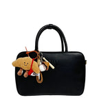 Plush Croissant Bag Charm – Smiling Pastry Keyring, 14 cm, PP Cotton, Three Versions