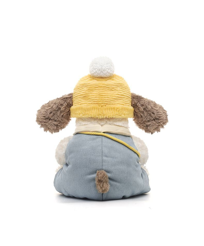 Puppy Plush Toy – Cute Dressed Dog Stuffed Animal (Sitting or Long Style)
