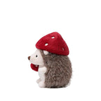 Hedgehog Plush Toy with Mushroom Hat – Soft Stuffed Animal Doll | 18 cm