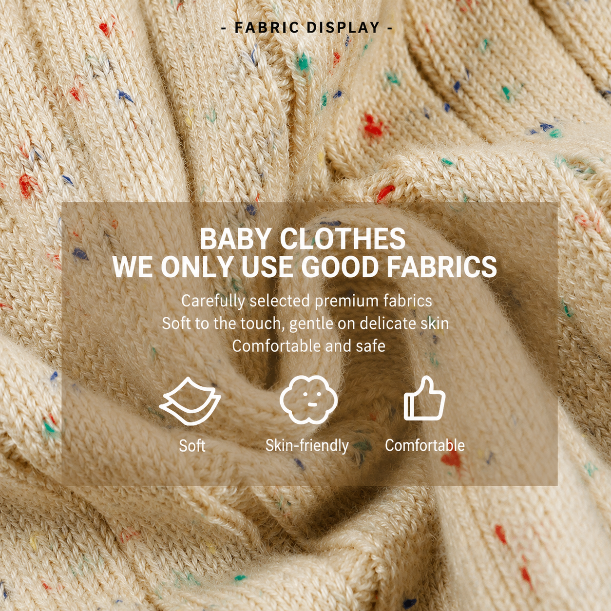 Knitted Baby All-in-One - Flecked Cotton Pull On Romper, 0 to 24 Months