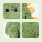 Large 50 cm plush velociraptor dinosaur soft toy in green – view 7 of 8