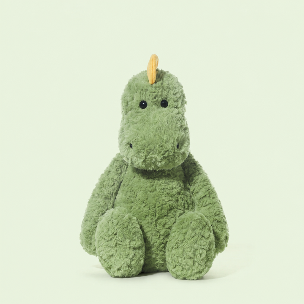 Large 50 cm plush velociraptor dinosaur soft toy in green – view 5 of 8