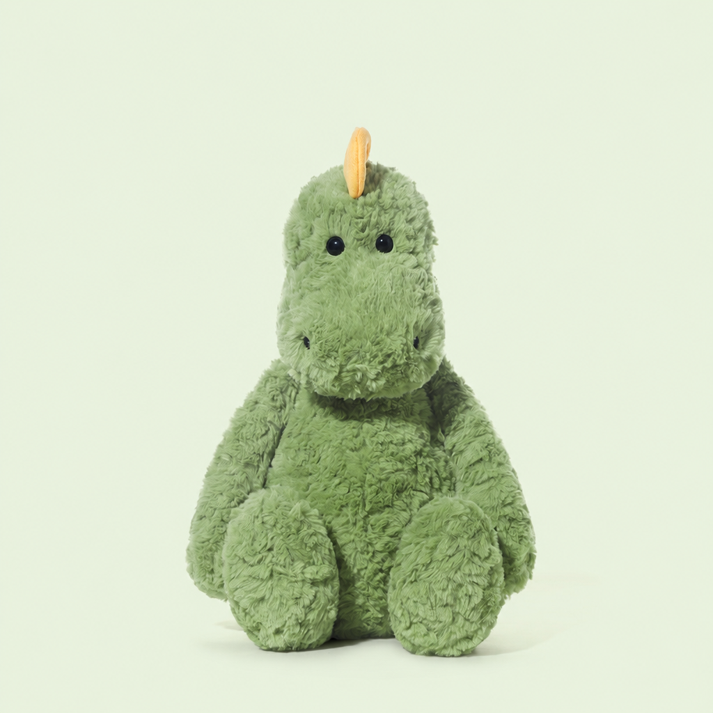 Large 50 cm plush velociraptor dinosaur soft toy in green – Green