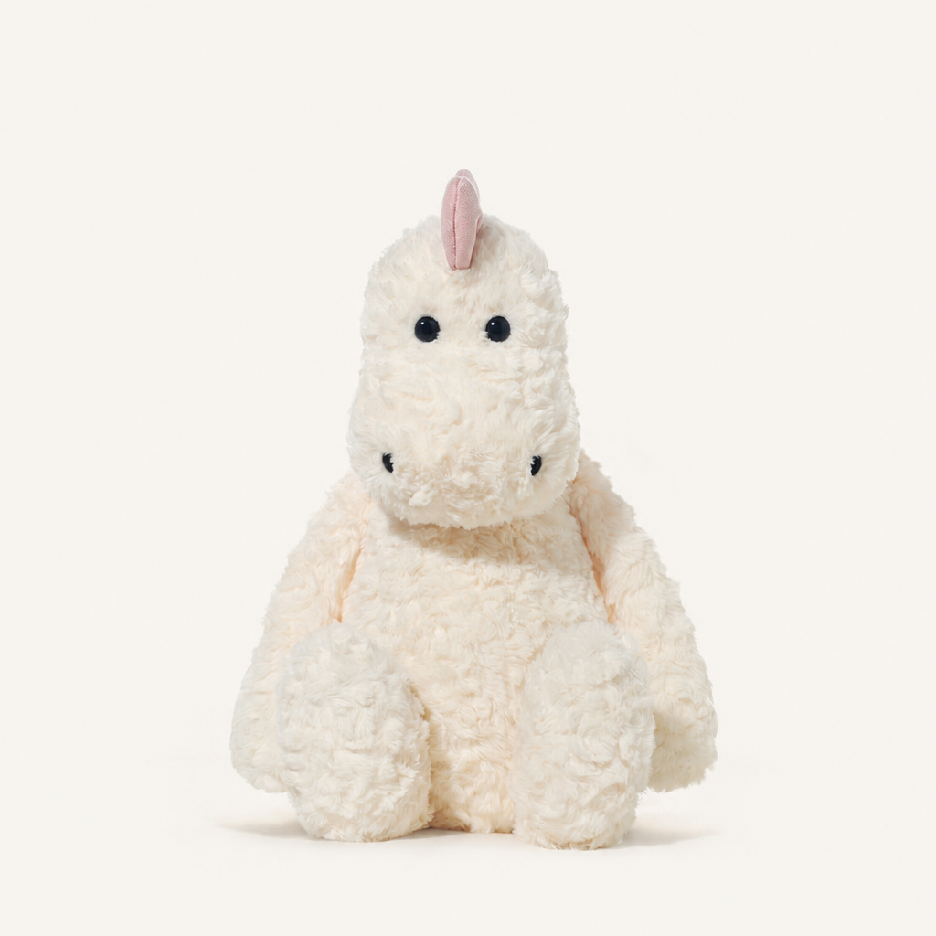 Large 50 cm plush velociraptor dinosaur soft toy in green – Off-White