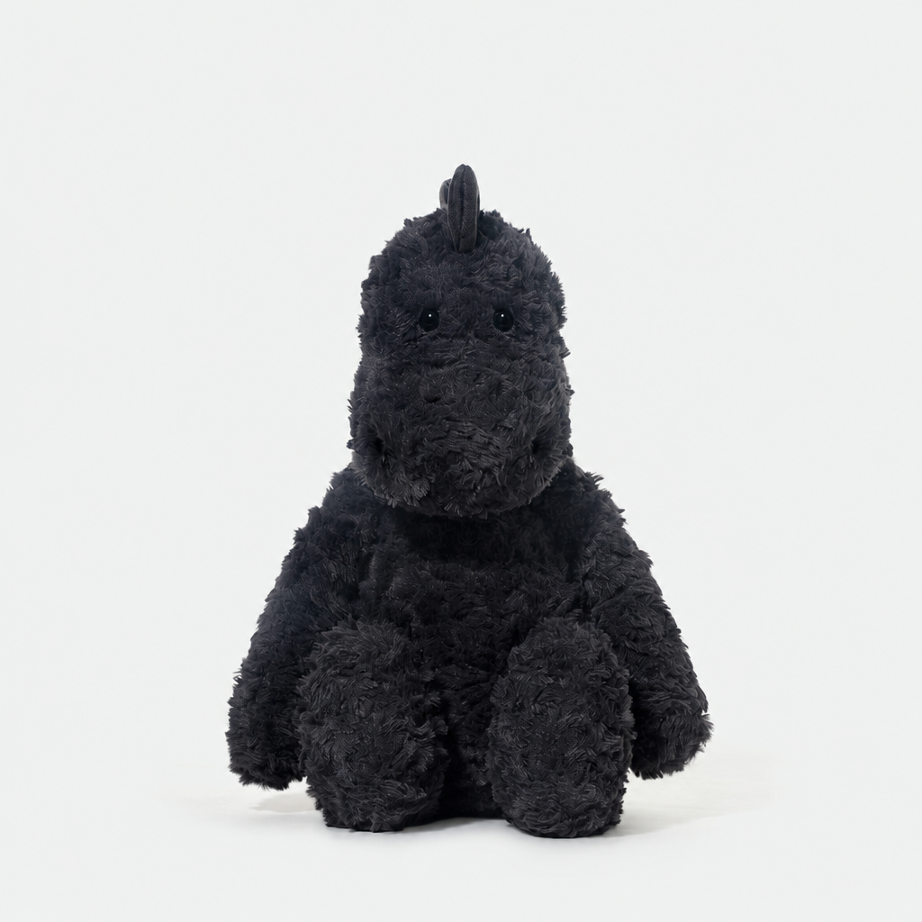 Large 50 cm plush velociraptor dinosaur soft toy in green – Black