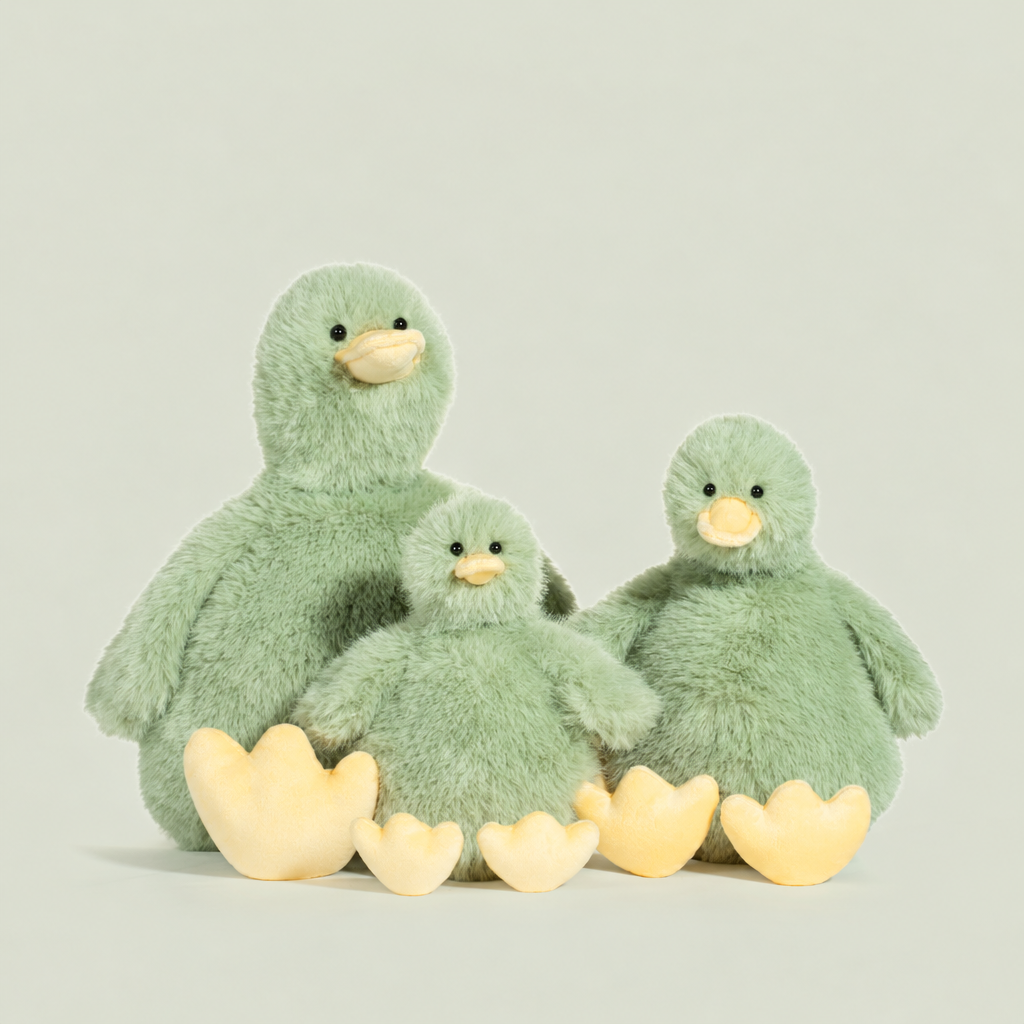 20 cm plush duck soft toy in green and bright multicolour colourways – view 5 of 6