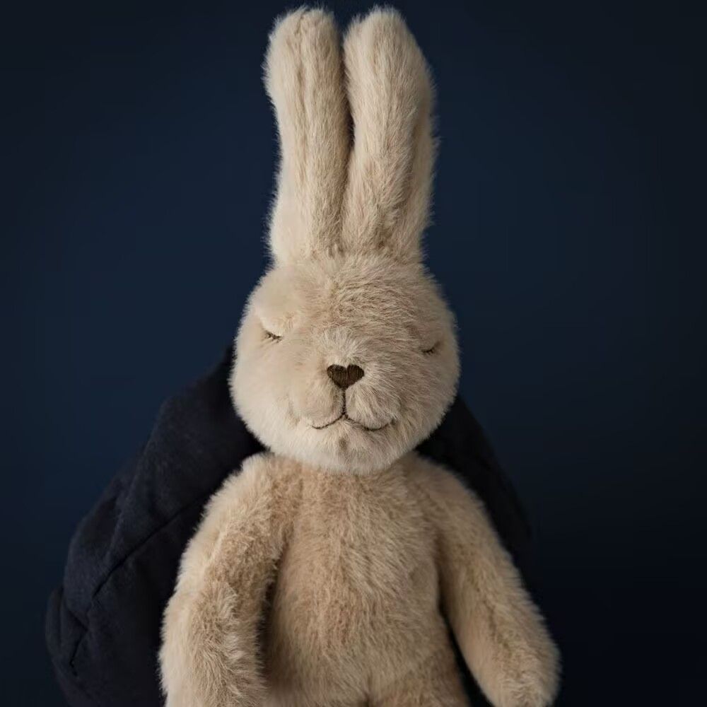Long Eared Rabbit Soft Toy – Camel Plush Bunny, 34 cm, Ages 6+