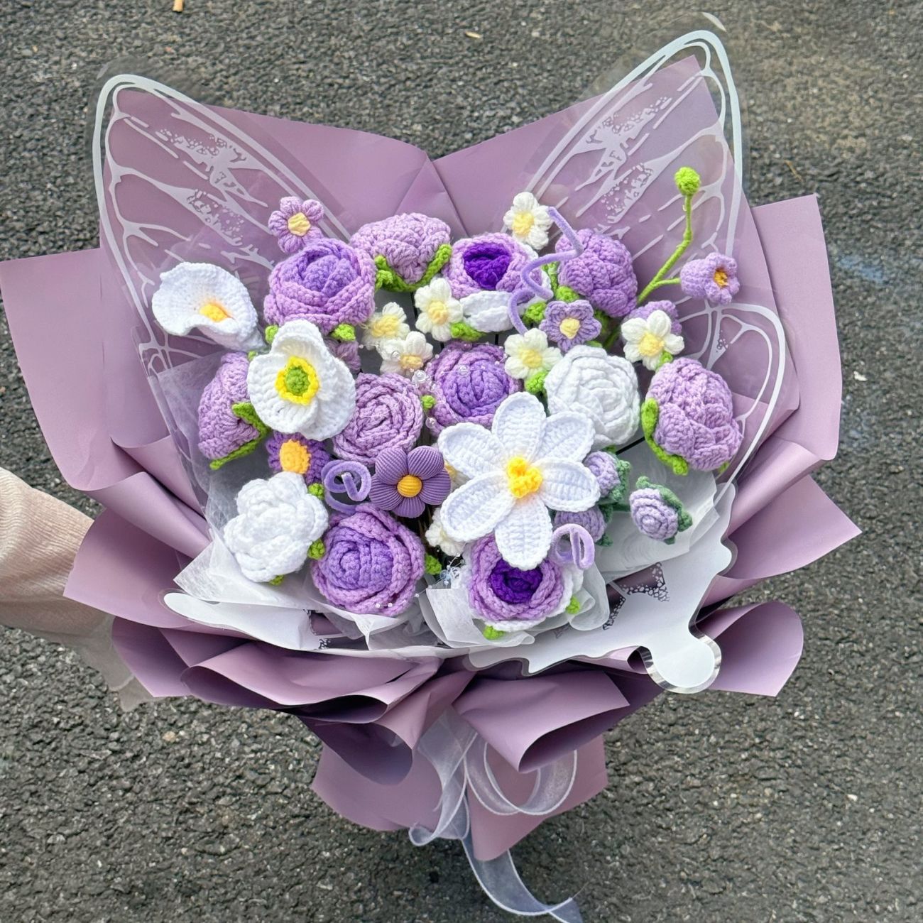 Handmade Crochet Flower Bouquet – Knitted Floral Gift