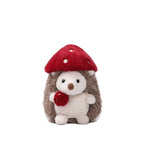 Hedgehog Plush Toy with Mushroom Hat – Soft Stuffed Animal Doll | 18 cm