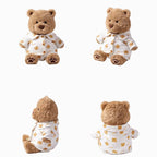 Teddy Bear Plush Toy with Bear Print Outfit – Soft Stuffed Bear Doll | 25 cm