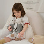 Bunny Doll with Long Legs – Fabric Rabbit in a Pinafore, 22 cm, Ages 0–3