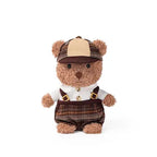 Detective Teddy Bear Plush Toy – Soft Curly Fur Bear Doll in Outfit | 18 cm