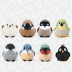 Palm-sized short-plush songbird soft toys including kingfisher and sparrow – view 16 of 19