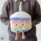 Birthday Cake Plush Toy – Cute Stuffed Food Character