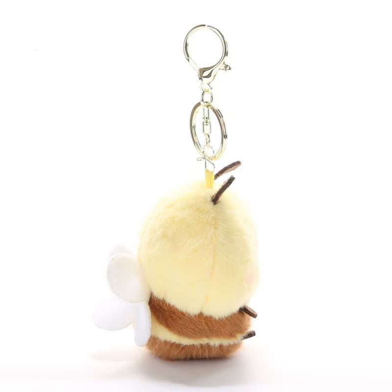 Plush Bee Bag Charm – Soft Toy Bee Keyring or Lanyard, 11 cm, Single or Pair