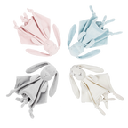 Long-eared plush bunny baby comforter with knotted corners – view 9 of 9