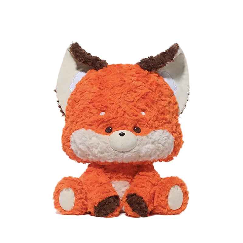 Fox Plush Toy with Oversized Head – Soft Stuffed Sitting Fox Doll | 38 cm