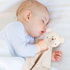 Four piece animal baby comforter gift set with soft toy, comforter and gift box – view 11 of 12