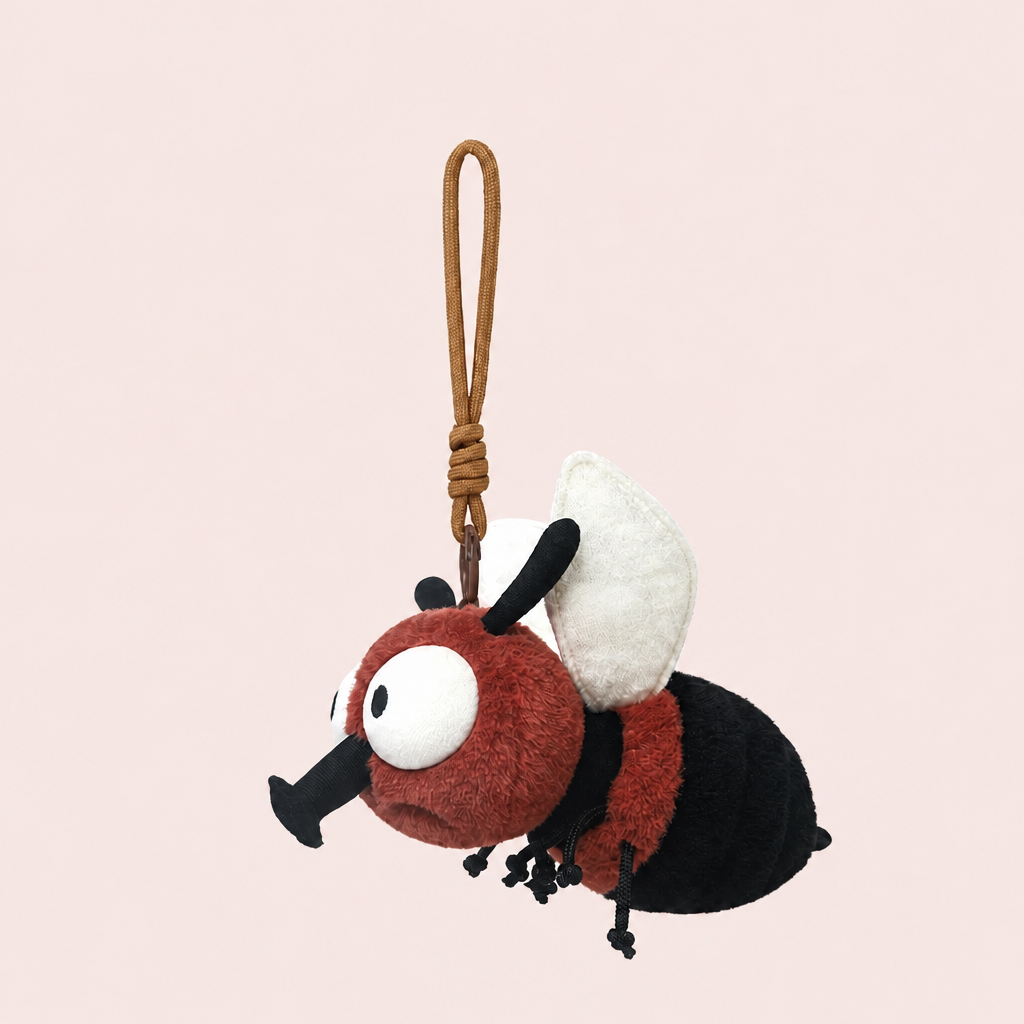Plush insect soft toys including a mosquito, bee, ladybird, caterpillar and firefly – view 12 of 23