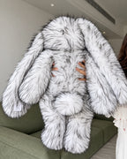 Giant Faux Fur Bunny Plush Toy 70cm - Arctic White Long Pile Soft Rabbit, Large Cuddly Gift
