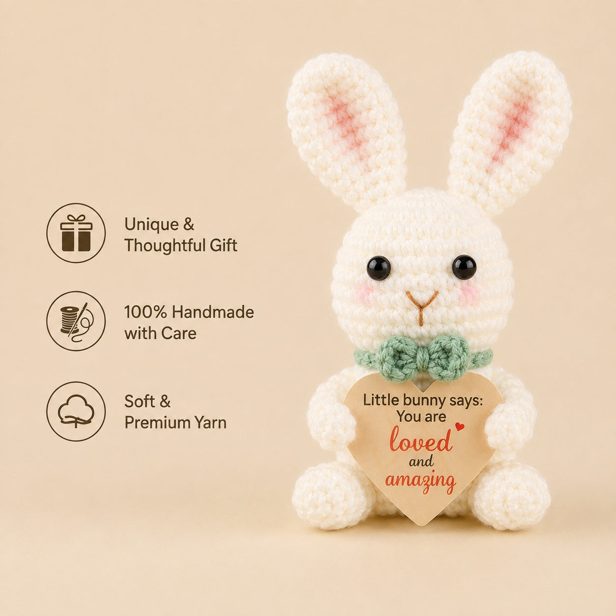 Hand Crochet Flower & Bunny Desk Decorations