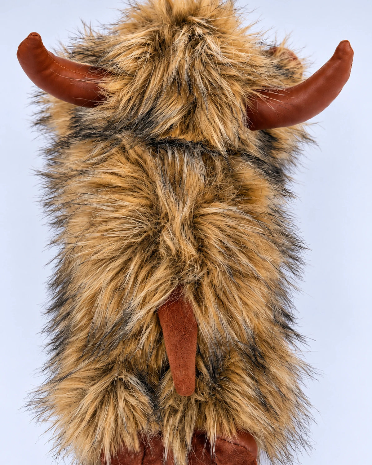 Golden Tan Highland cow plush toy 40cm, back view