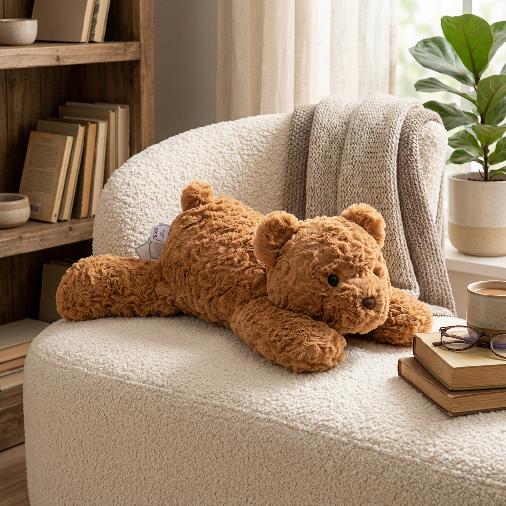 Floppy lying-down animal soft toy with outstretched limbs, 50cm – view 4 of 9
