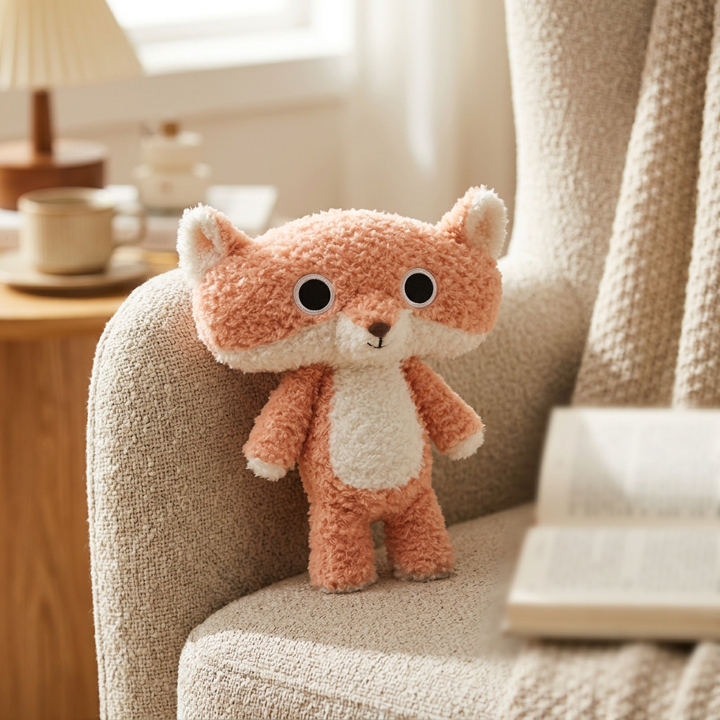 28cm plush koala, wolf or crocodile with oversized head and curly fur – view 9 of 9