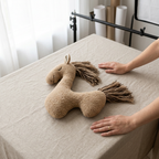 Pony photography prop with textured fabric body and yarn mane and tail – view 5 of 8