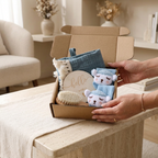 Boxed baby gift set with tassel-trim comforter, accessories and announcement plaque – view 14 of 14