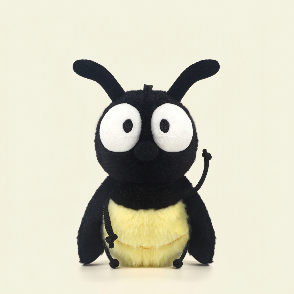 Funny insect plush soft toy with big expressive eyes – Firefly, 18cm