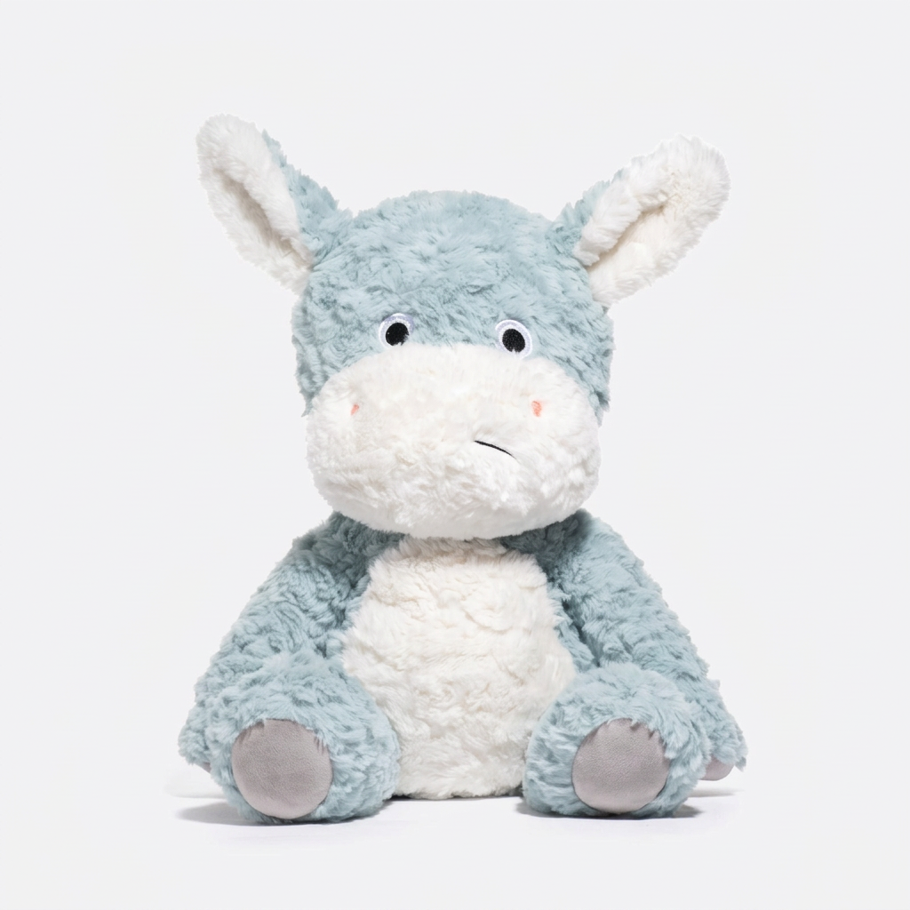 Large seated red fox soft toy with orange fur, cream tummy and black-tipped tail – Donkey, 46cm sitting