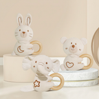 Four piece animal baby comforter gift set with soft toy, comforter and gift box – view 4 of 12