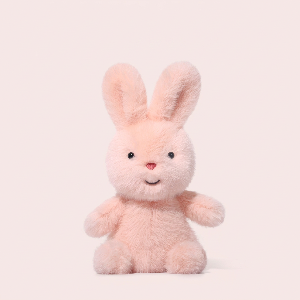 Small soft-pile plush animals including dinosaur, elephant and rabbit – Rabbit, 30cm