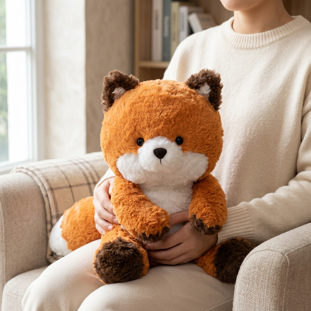 Souffle plush bear, fox and elephant with textured finish, 37 cm – view 7 of 9