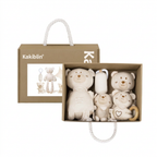 Four piece animal baby comforter gift set with soft toy, comforter and gift box – view 7 of 12