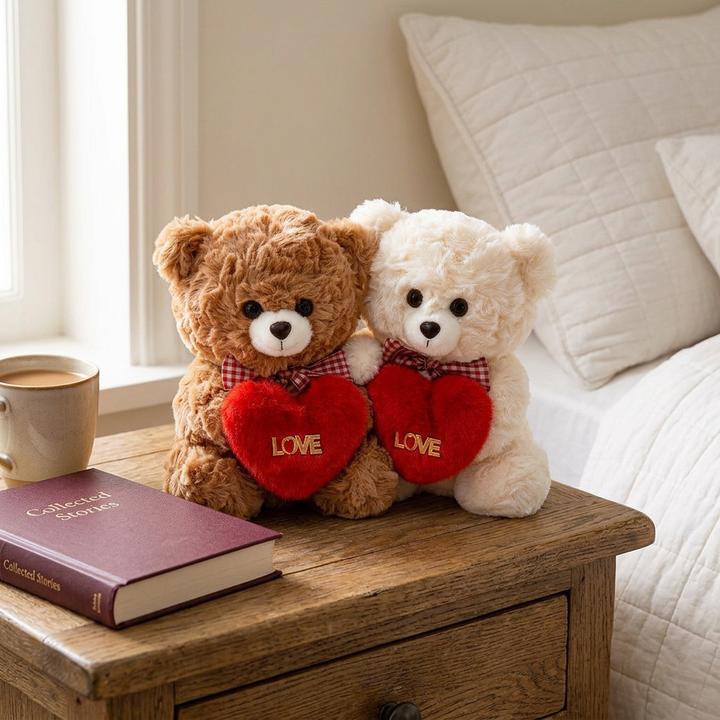 Hugging Teddy Bears Soft Toy Pair
