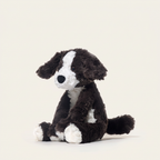 Seated plush border collie, fox, monkey and red panda with weighted bases – view 6 of 12