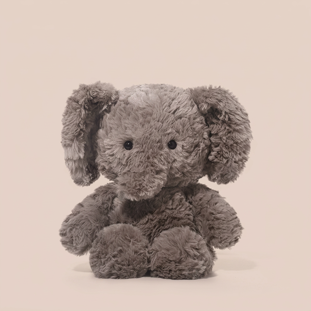 Souffle plush bear, fox and elephant with textured finish, 37 cm – Elephant, 37cm