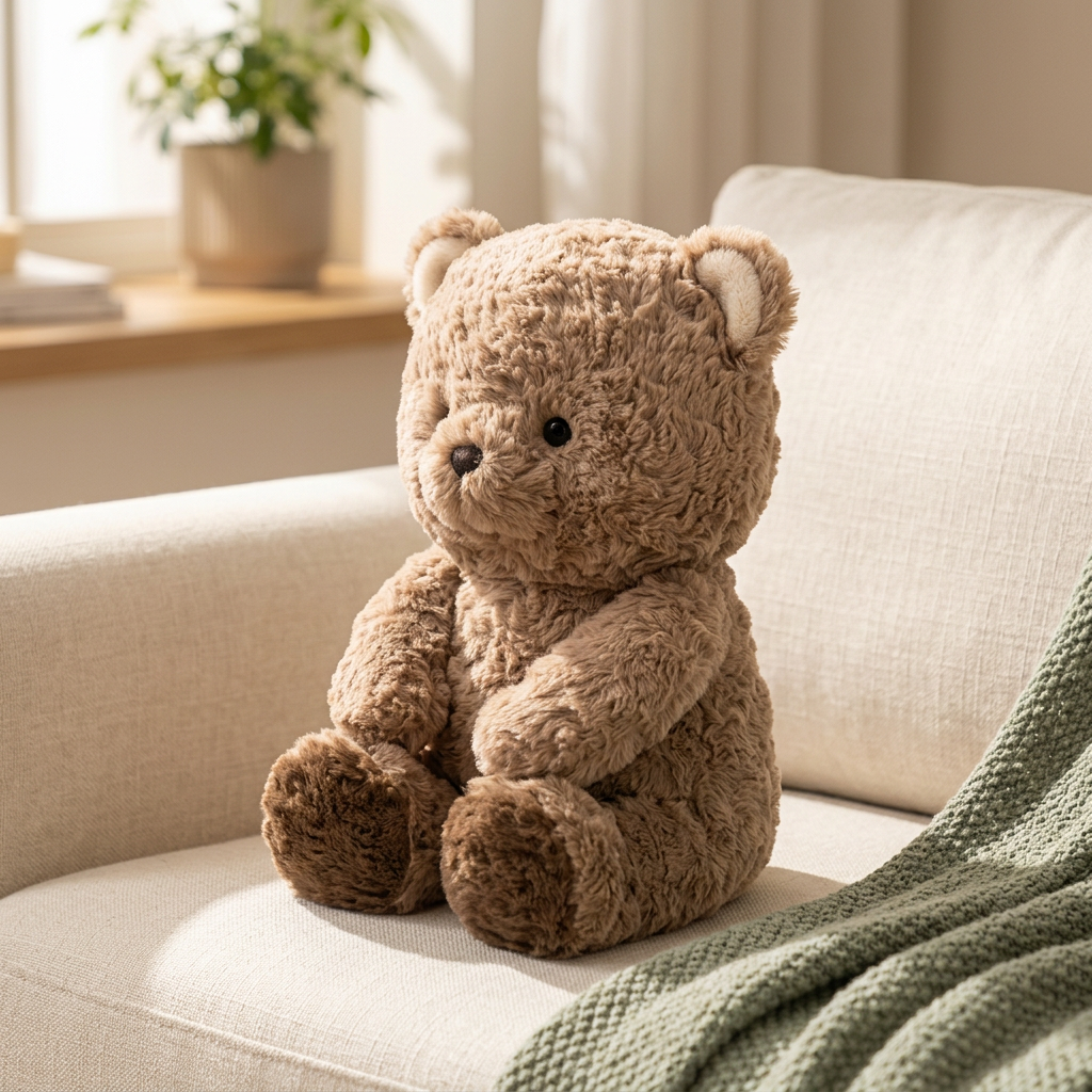 Souffle plush bear, fox and elephant with textured finish, 37 cm – view 6 of 9