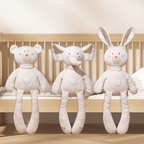 Four piece animal baby comforter gift set with soft toy, comforter and gift box – view 3 of 12