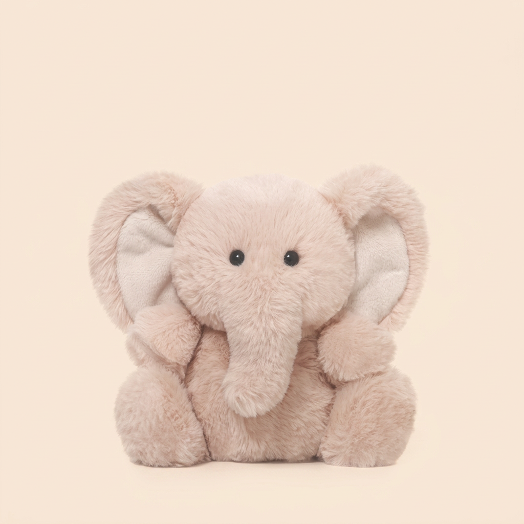 Chunky sitting plush animals: elephant, hippo, cow, frog, monkey and fox – view 7 of 14
