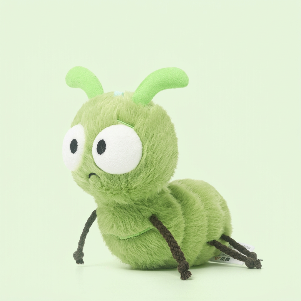Funny insect plush soft toy with big expressive eyes – Caterpillar, 16cm