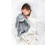 Long-eared plush bunny baby comforter with knotted corners – view 2 of 9