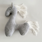 Pony photography prop with textured fabric body and yarn mane and tail – view 6 of 8