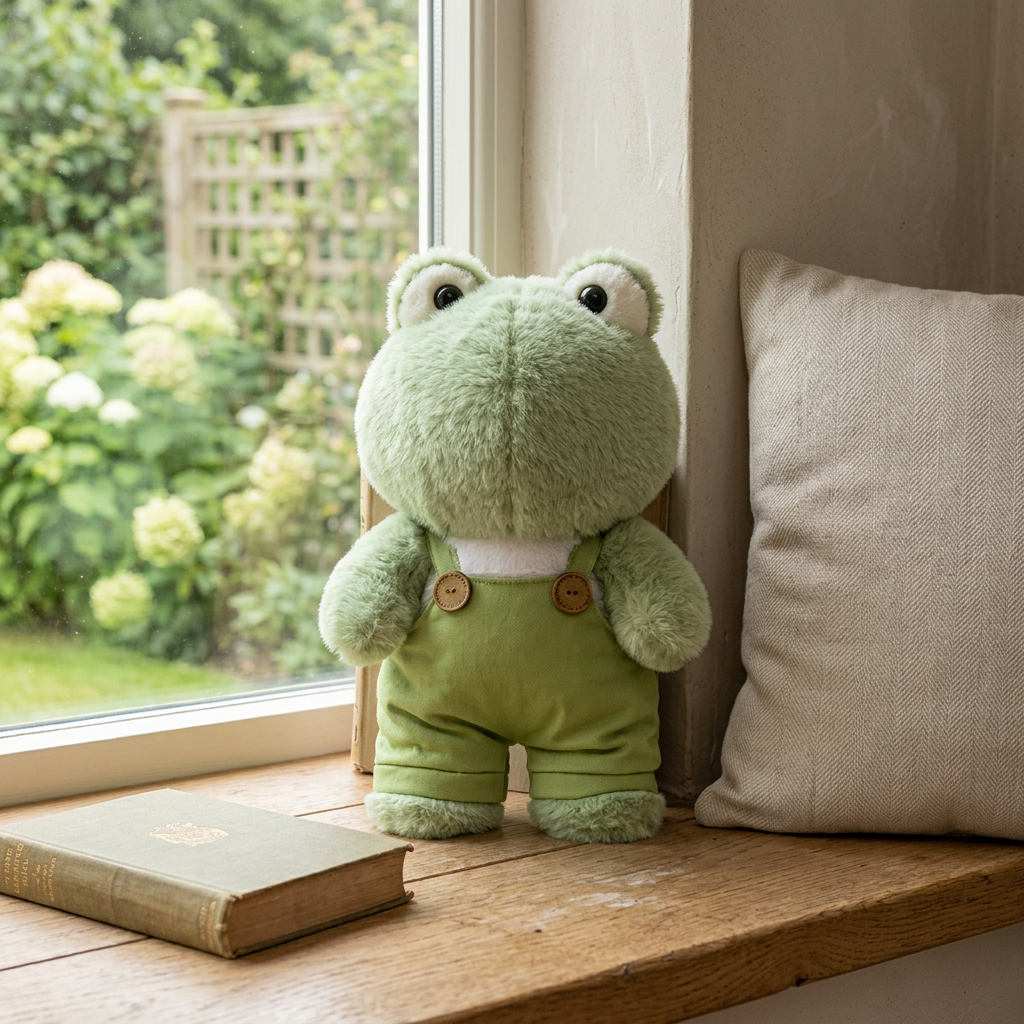 31 cm plush frog, koala, cat, elephant and pig soft toys in matching dungarees – view 6 of 9