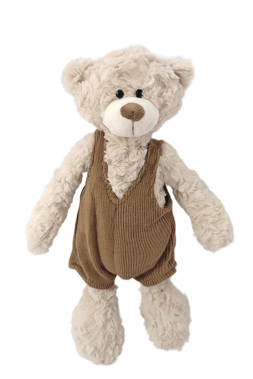 Overalls, elephant plush toy, teddy bear, cute plush toy for sleeping, comforting teddy bear