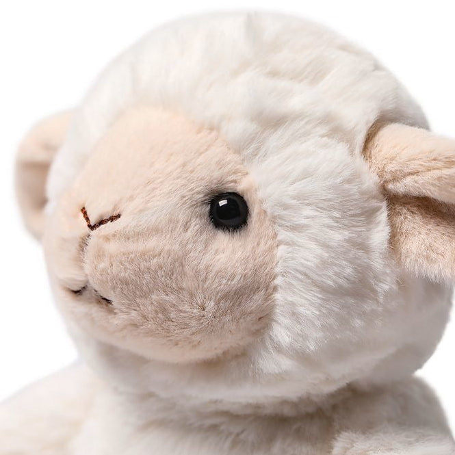 Lamb Plush Toy – Soft Stuffed Sheep Doll with Embroidered Face | 18 cm